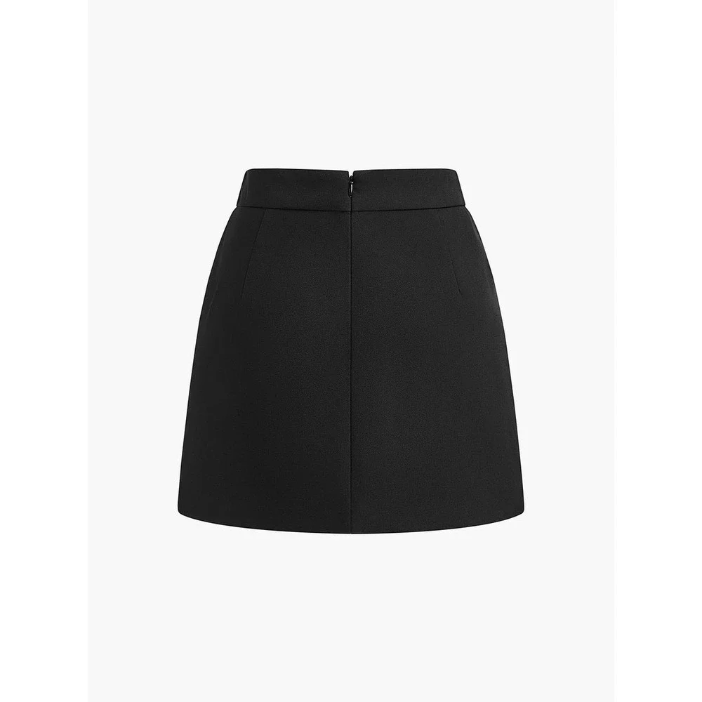 Commense Melt Belted Mini‎ Skirt Black size XS